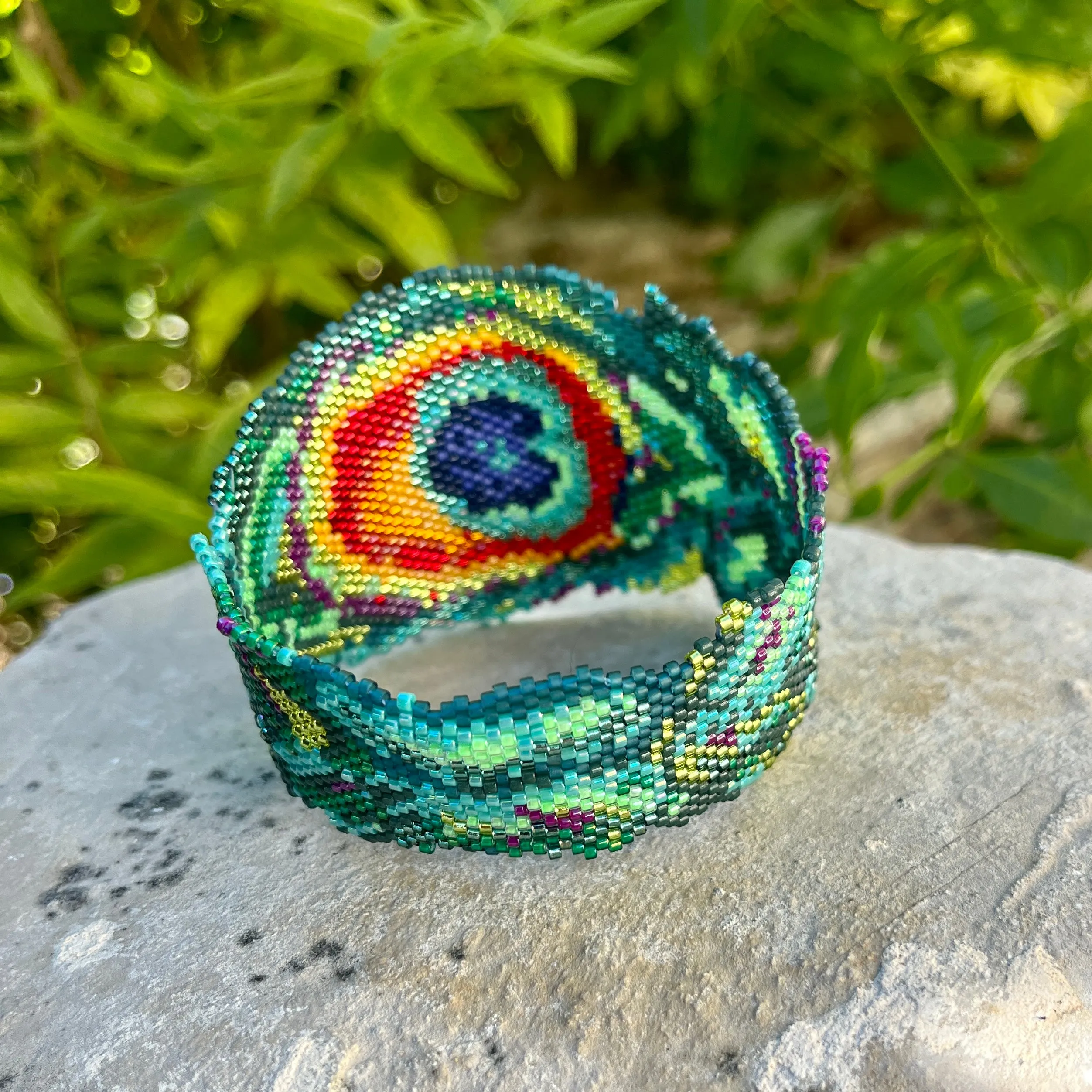 DIY Pattern Bracelet PEACOCK FEATHER