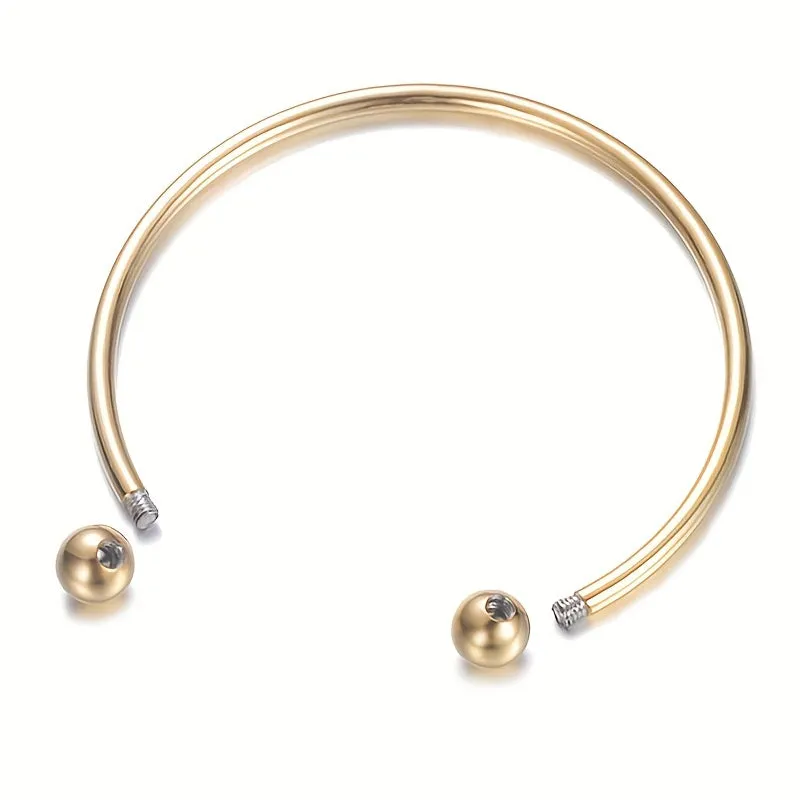 DIY Stainless Steel Open Cuff Bangle Bracelet
