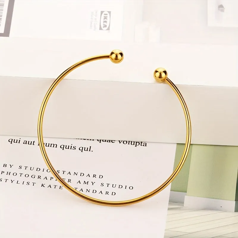DIY Stainless Steel Open Cuff Bangle Bracelet