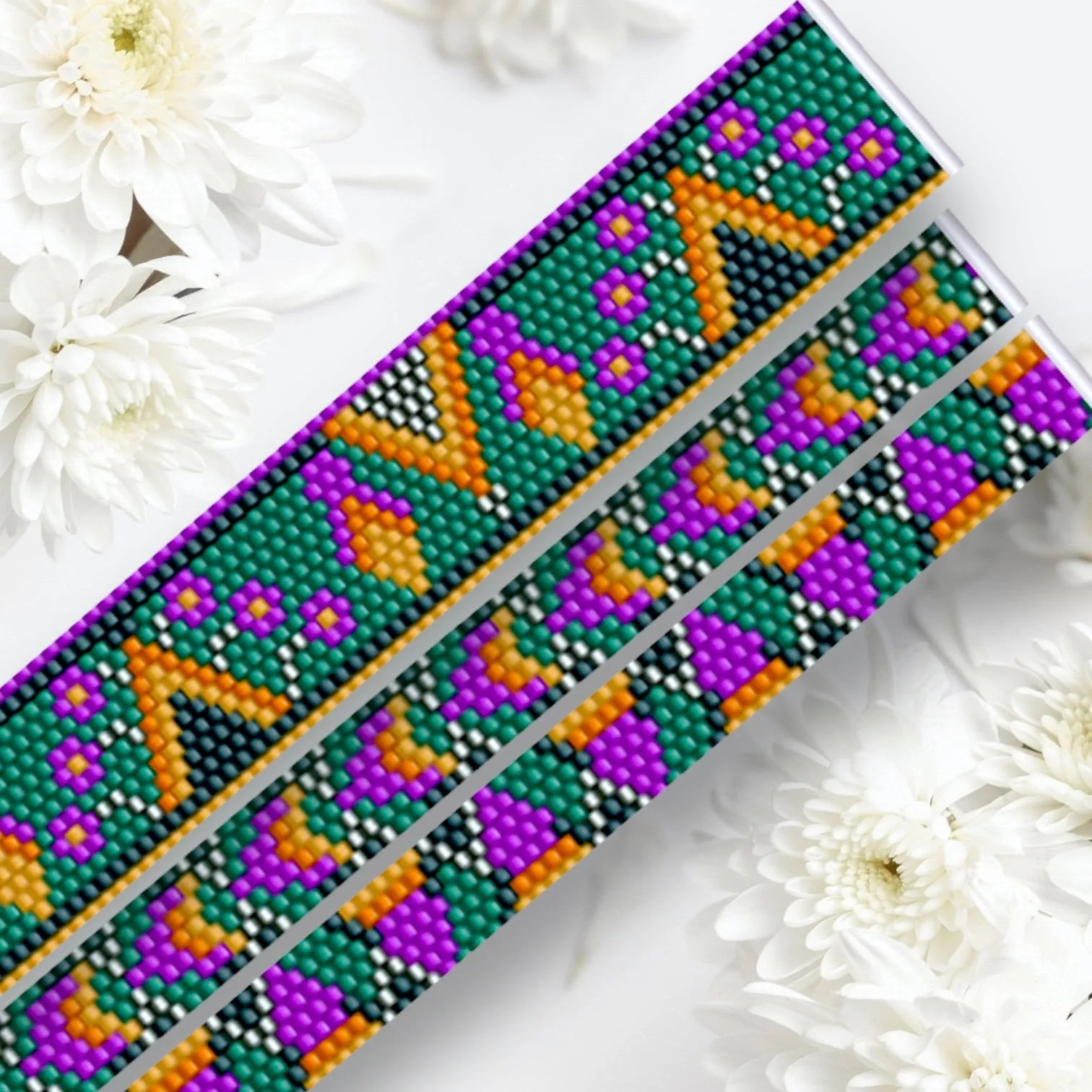 DIY Vertical Peyote Pattern - Bracelet BRINDISI
