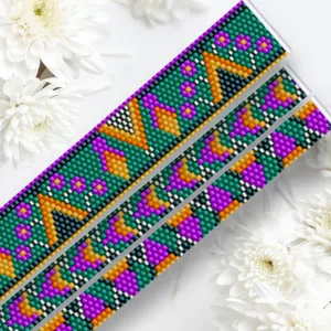 DIY Vertical Peyote Pattern - Bracelet BRINDISI