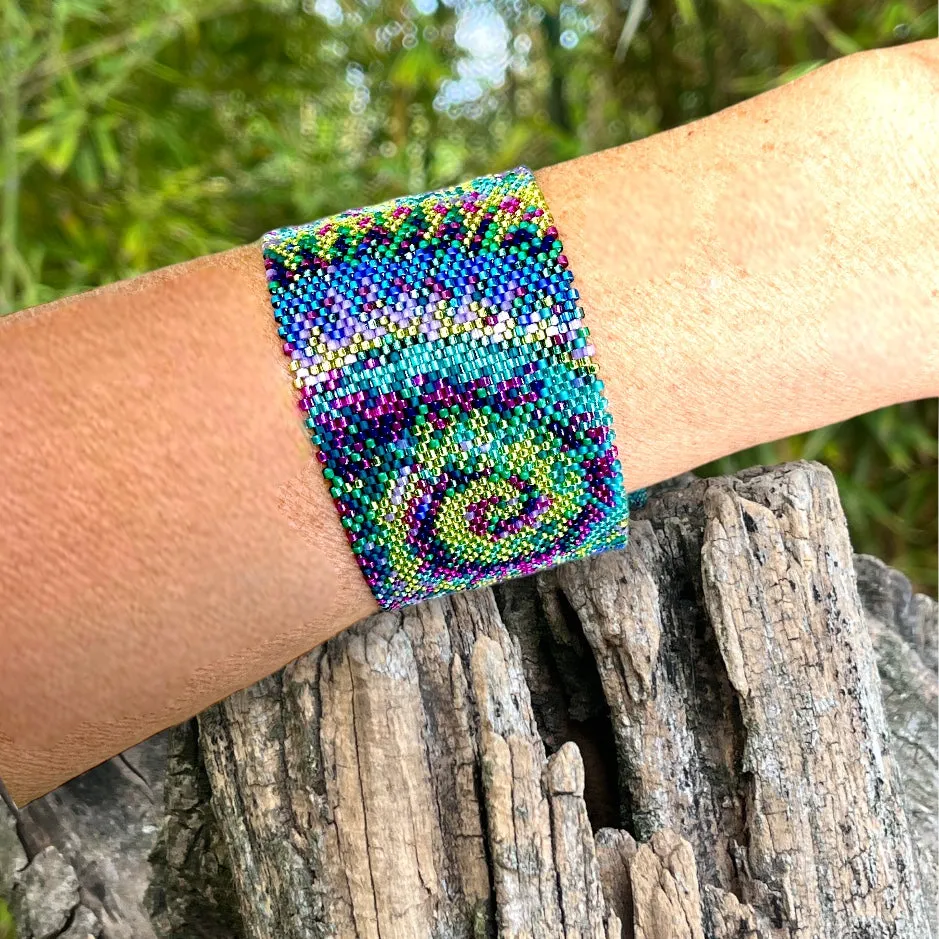 DIY Vertical Peyote Pattern - Bracelet COLORFUL SNAIL