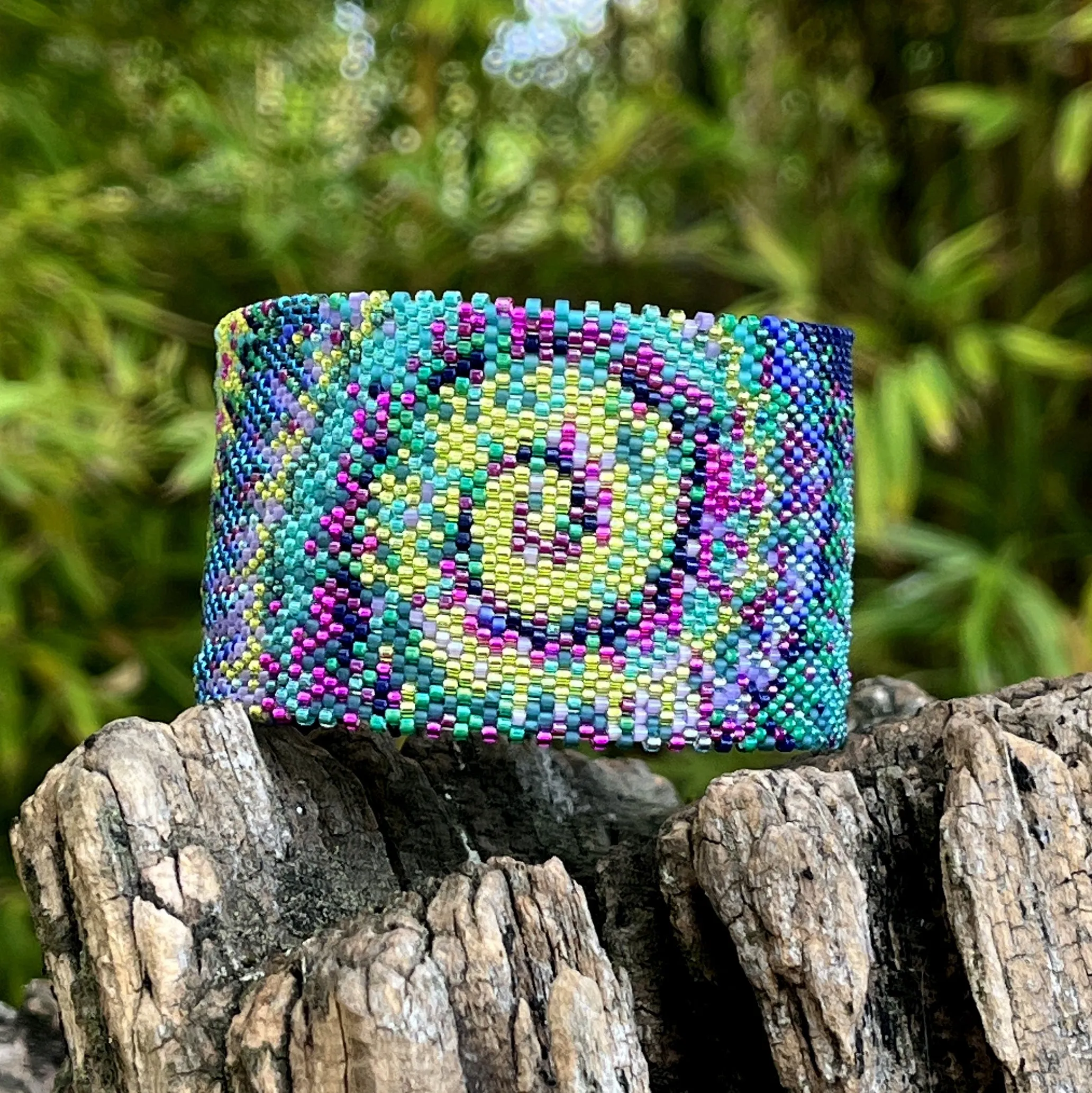 DIY Vertical Peyote Pattern - Bracelet COLORFUL SNAIL
