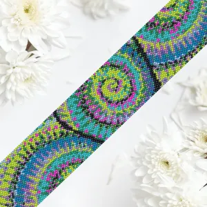 DIY Vertical Peyote Pattern - Bracelet COLORFUL SNAIL