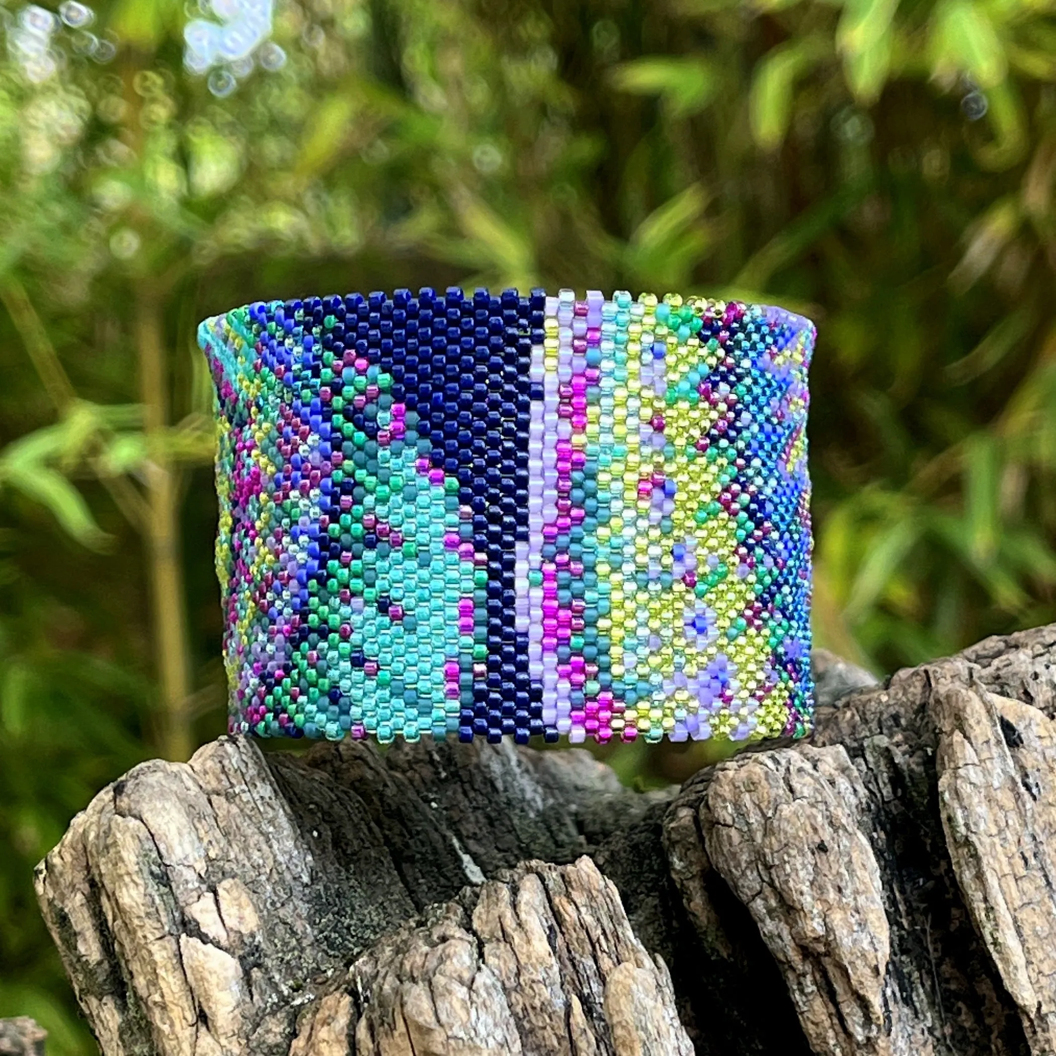 DIY Vertical Peyote Pattern - Bracelet COLORFUL SNAIL