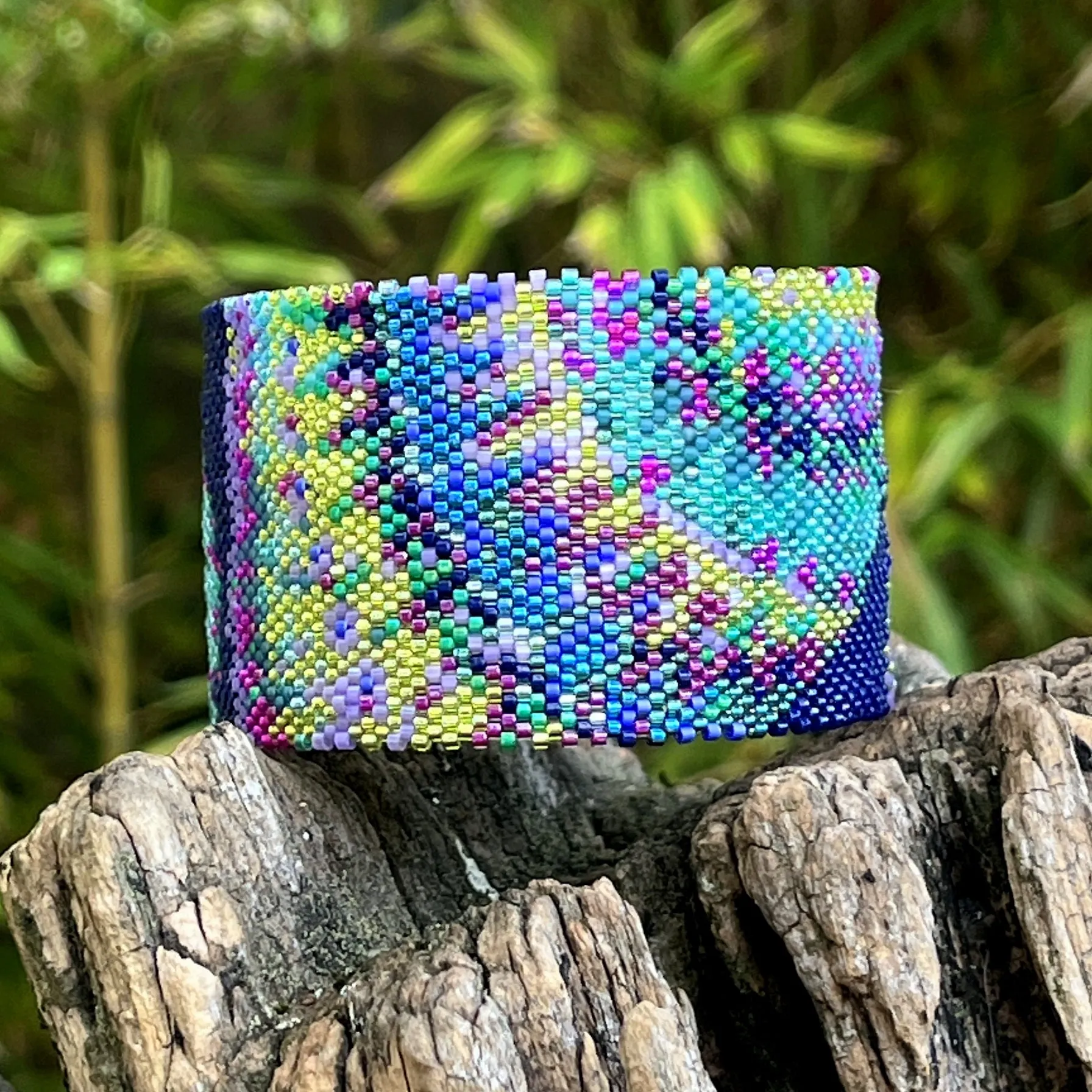 DIY Vertical Peyote Pattern - Bracelet COLORFUL SNAIL