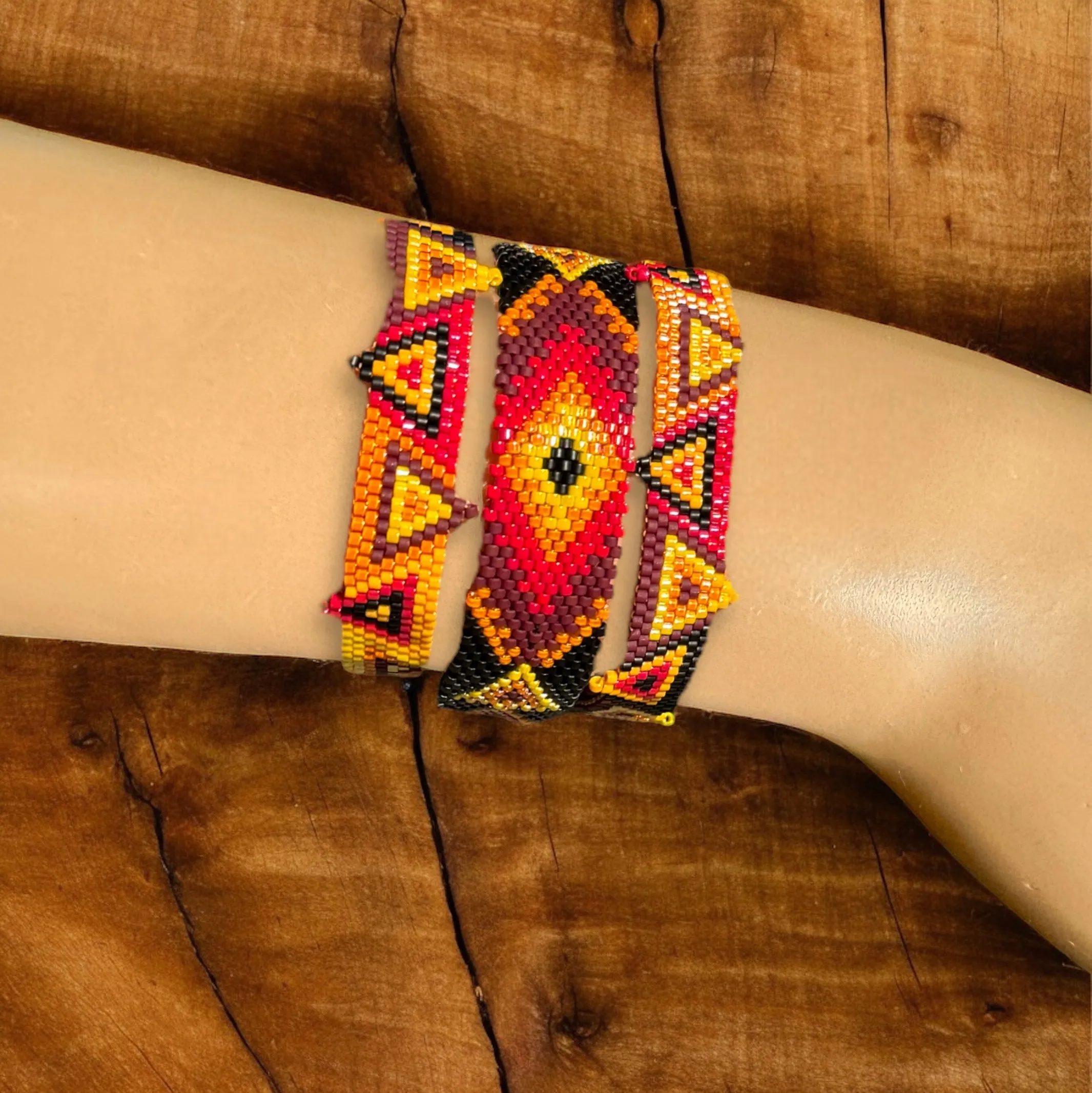 DIY Vertical Peyote Pattern - Bracelet DANNY LOSANGE