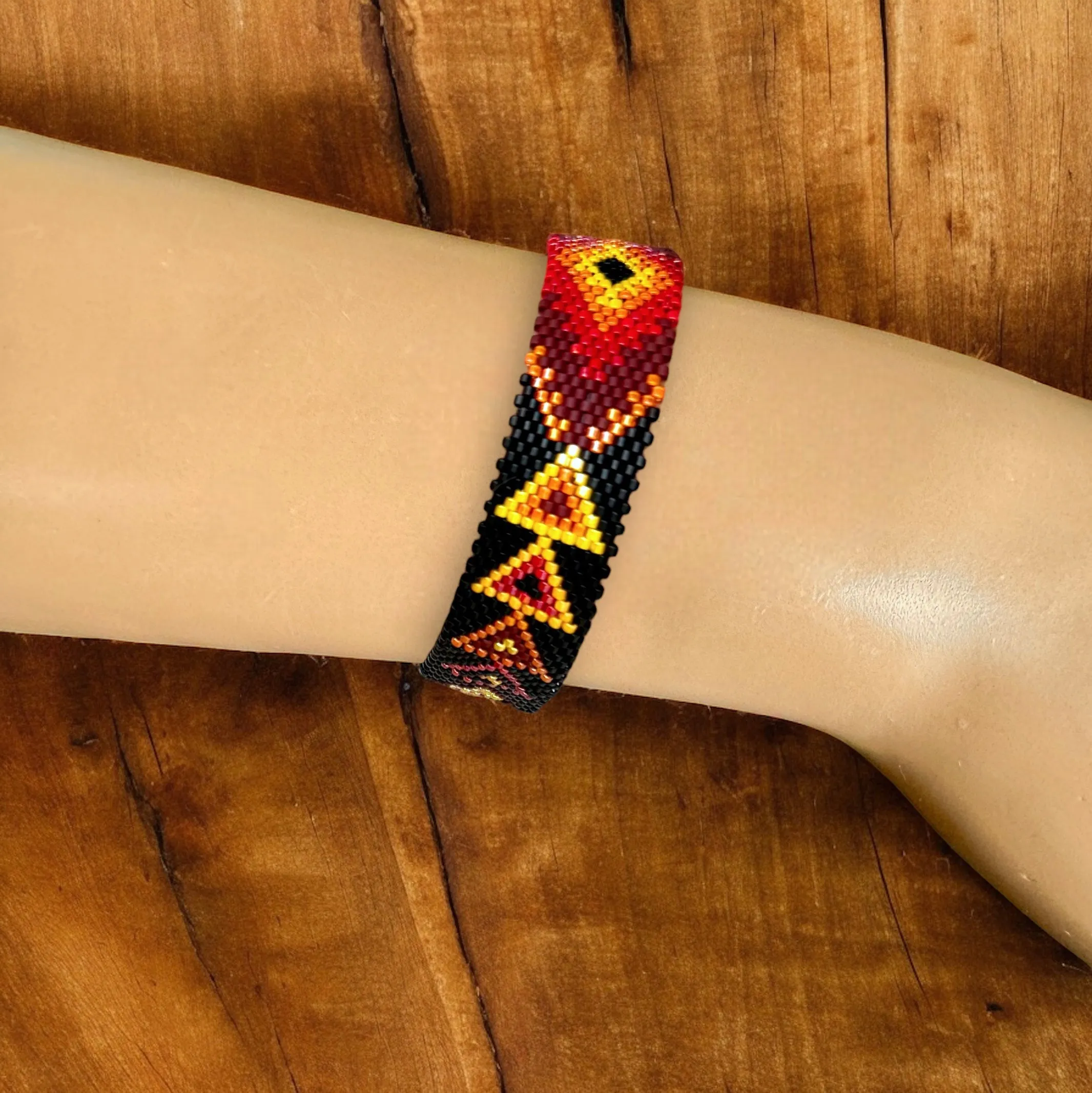 DIY Vertical Peyote Pattern - Bracelet DANNY LOSANGE