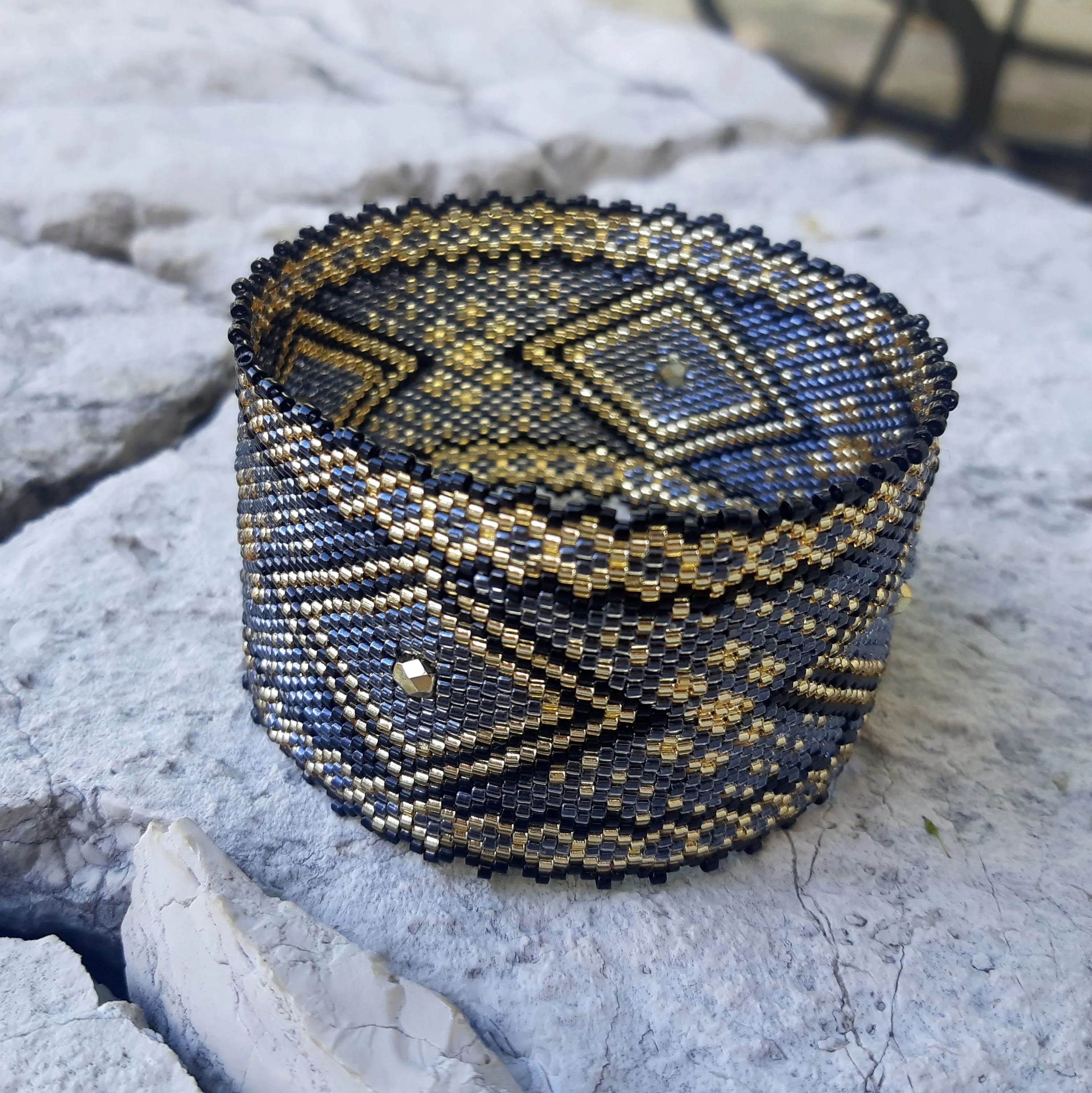 DIY Vertical Peyote Pattern - Bracelet MORELIA