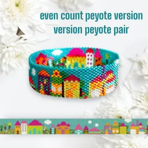 DIY Vertical Peyote Pattern - Bracelet PUEBLOS MAGICOS