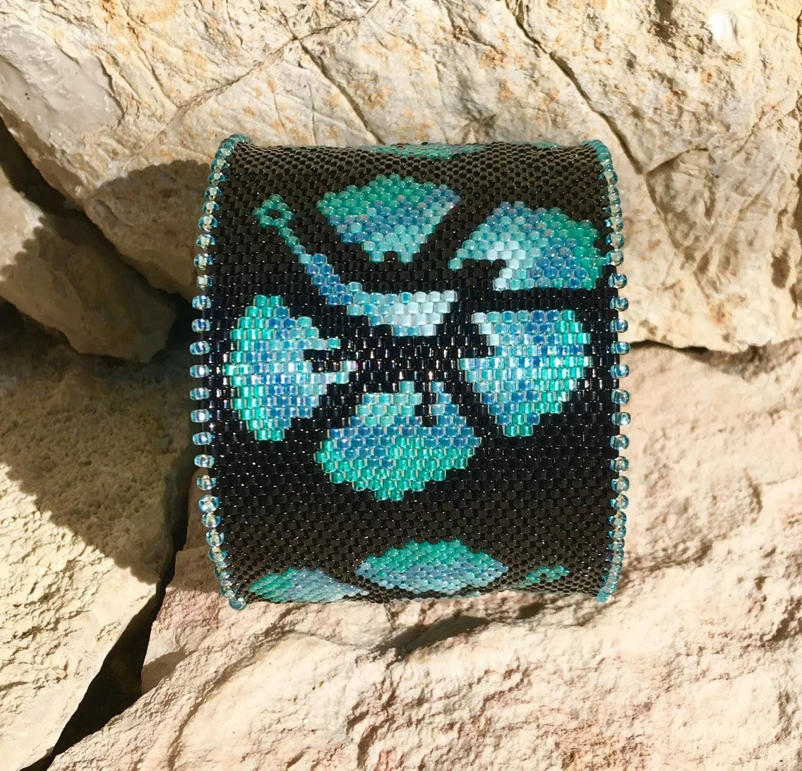 DIY Vertical Peyote Pattern - Bracelet TAHITI