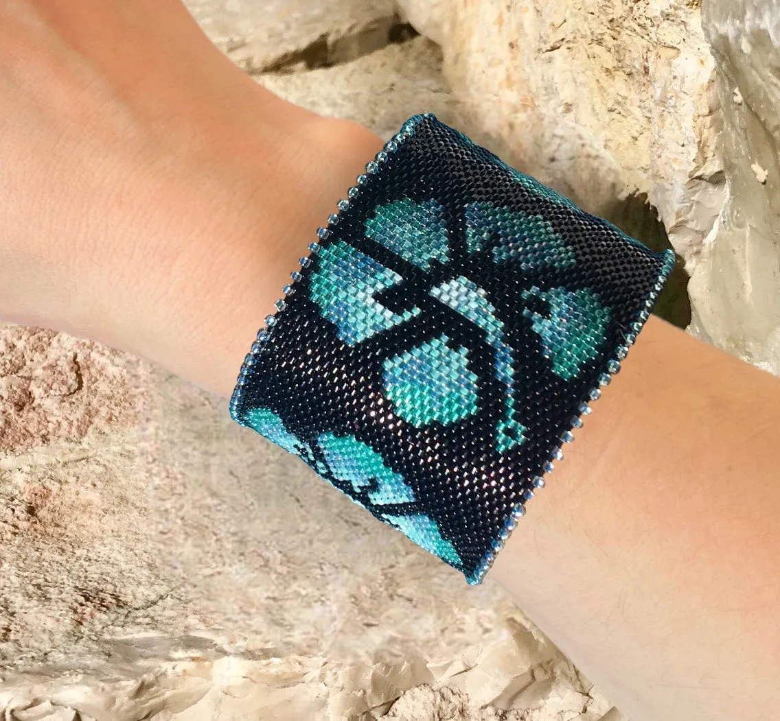 DIY Vertical Peyote Pattern - Bracelet TAHITI