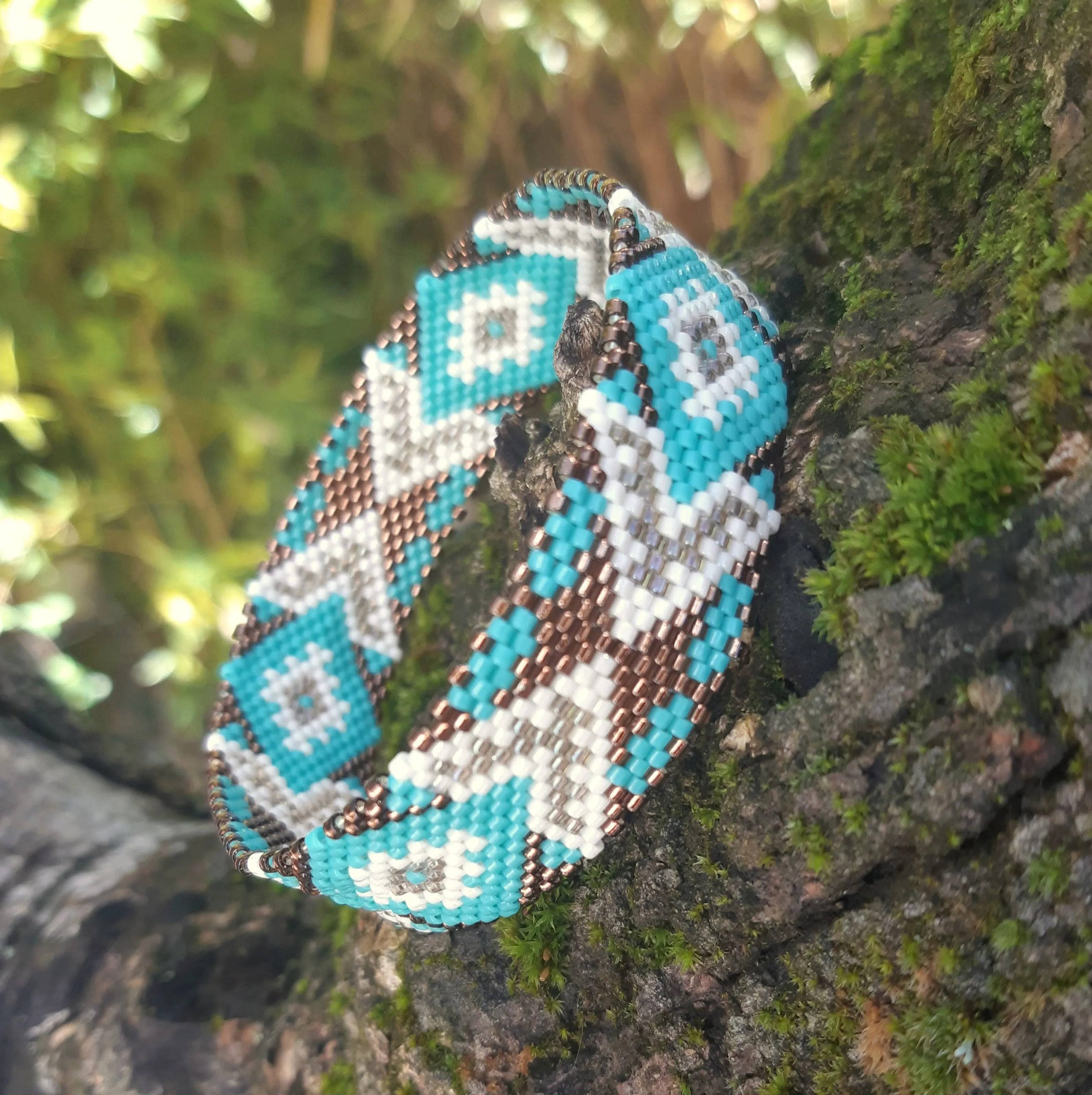 DIY Vertical Peyote Pattern - Bracelet TULUM