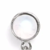 Drop Hoop Earrings in Silver