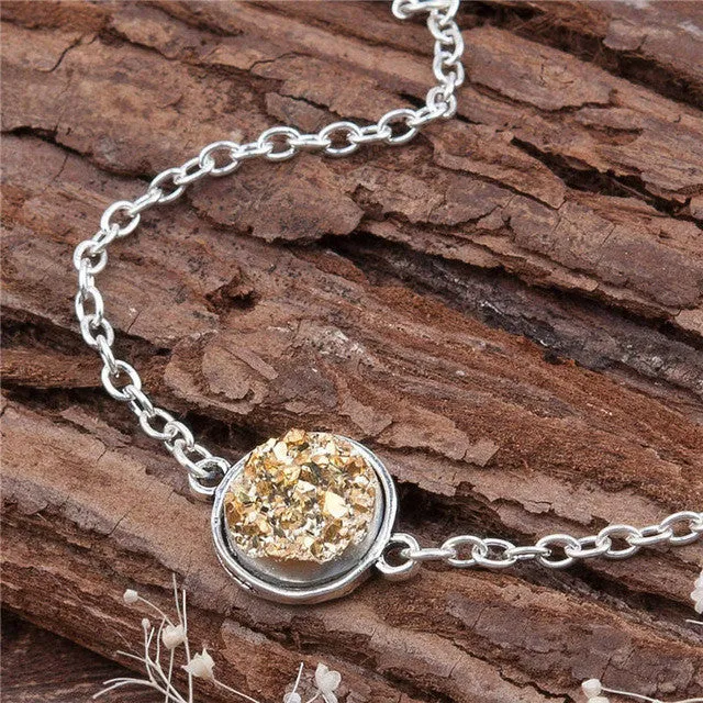 Druzy Pendant Bracelets