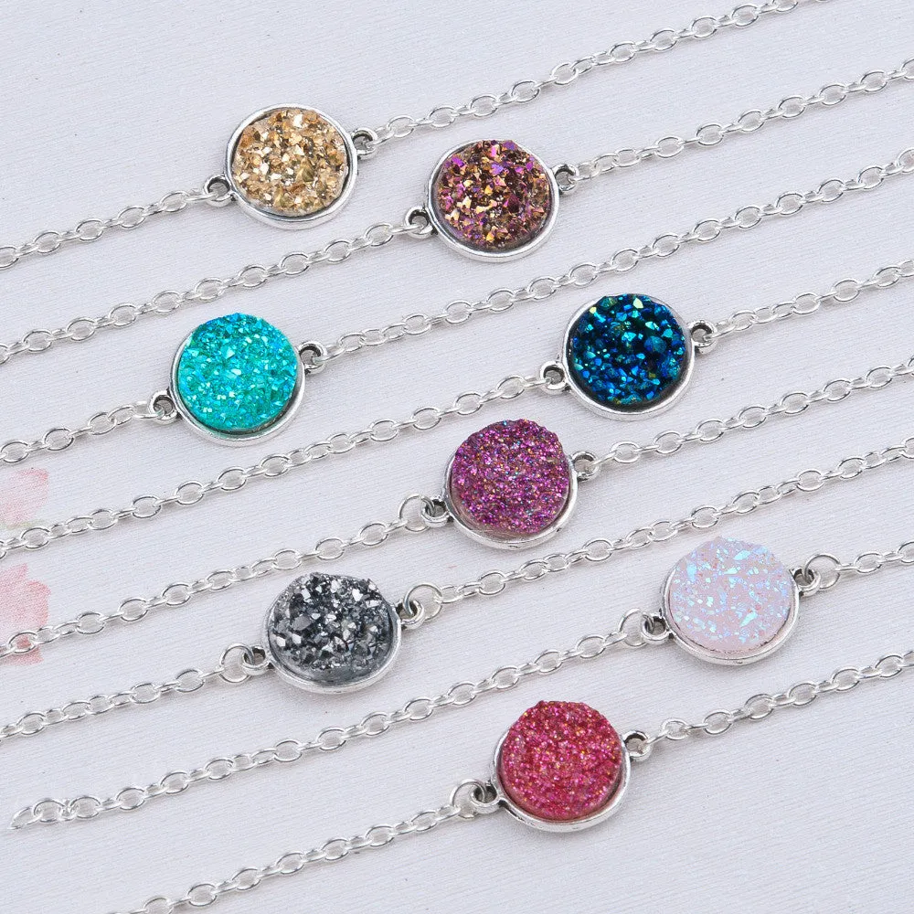 Druzy Pendant Bracelets