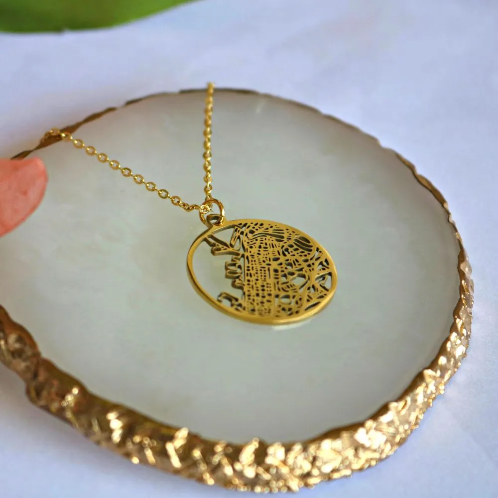 Dubai Gold - City Map Necklace