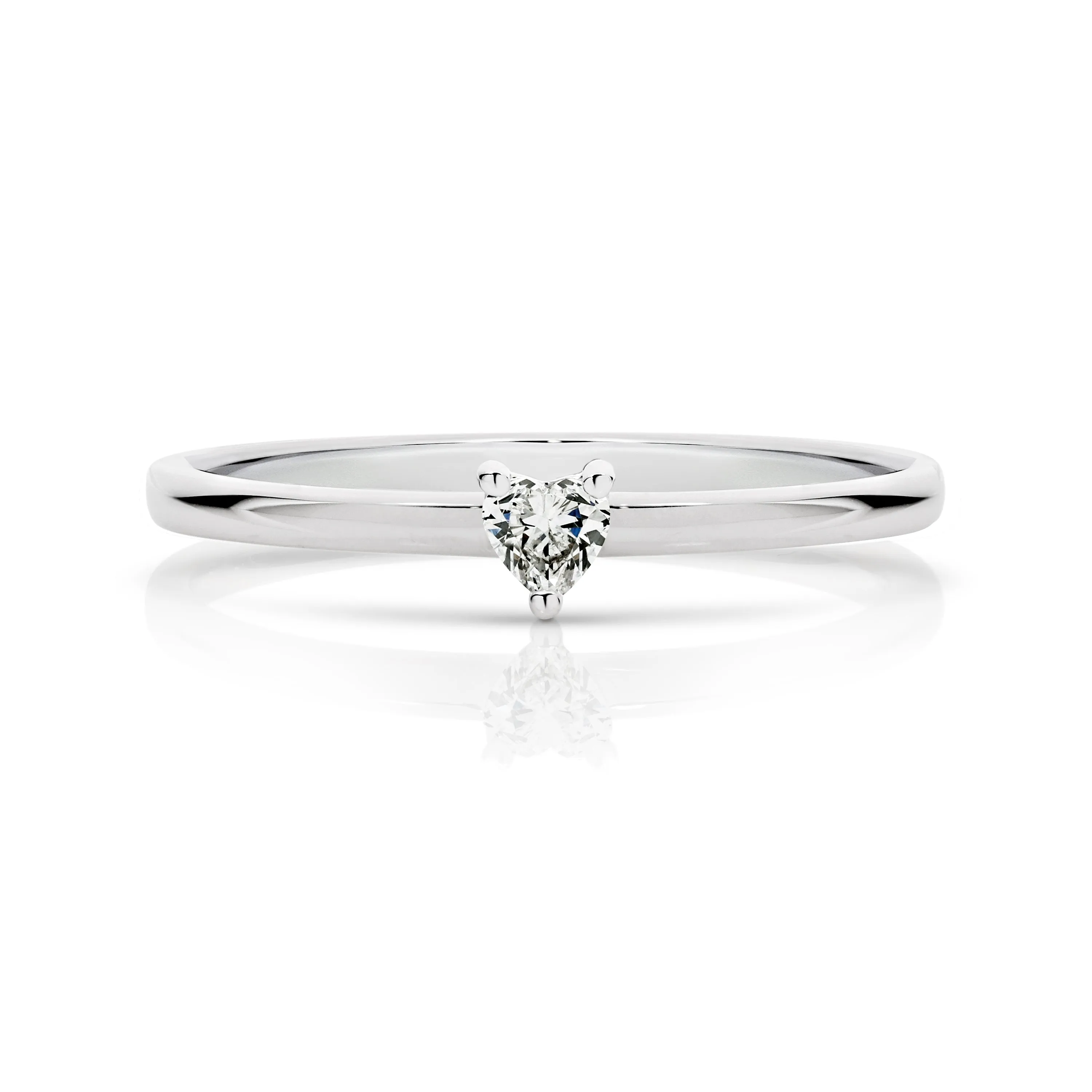 Duffs Heart Cut Lab Grown Diamond Stackable Ring 0.10ct