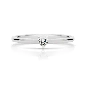 Duffs Heart Cut Lab Grown Diamond Stackable Ring 0.10ct