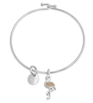 Dune Jewelry Beach Charm Bangle Flamingo Shape