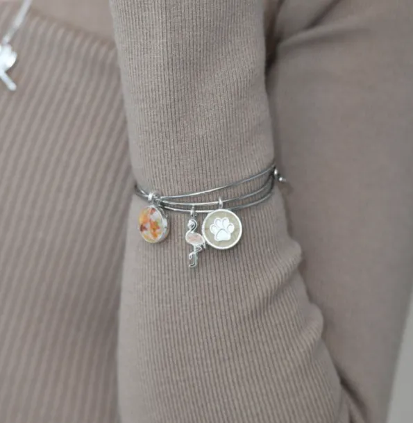 Dune Jewelry Beach Charm Bangle Flamingo Shape