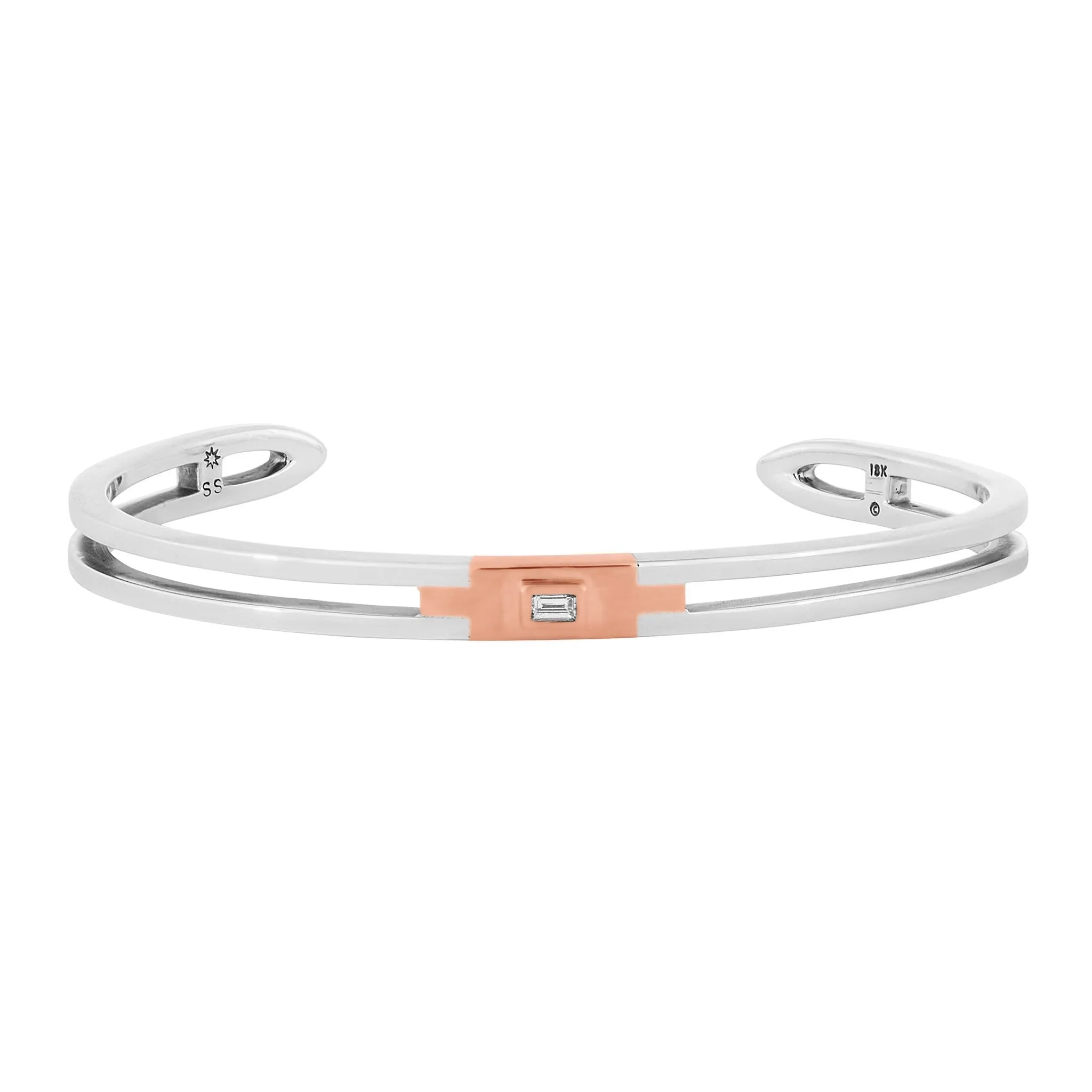 Edge Cuff Silver Bracelet