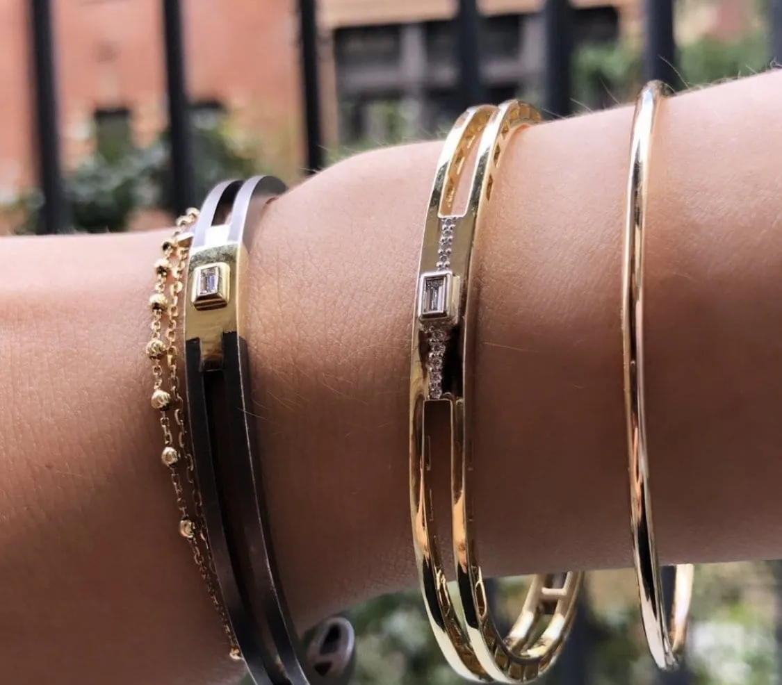 Edge Cuff Silver Bracelet