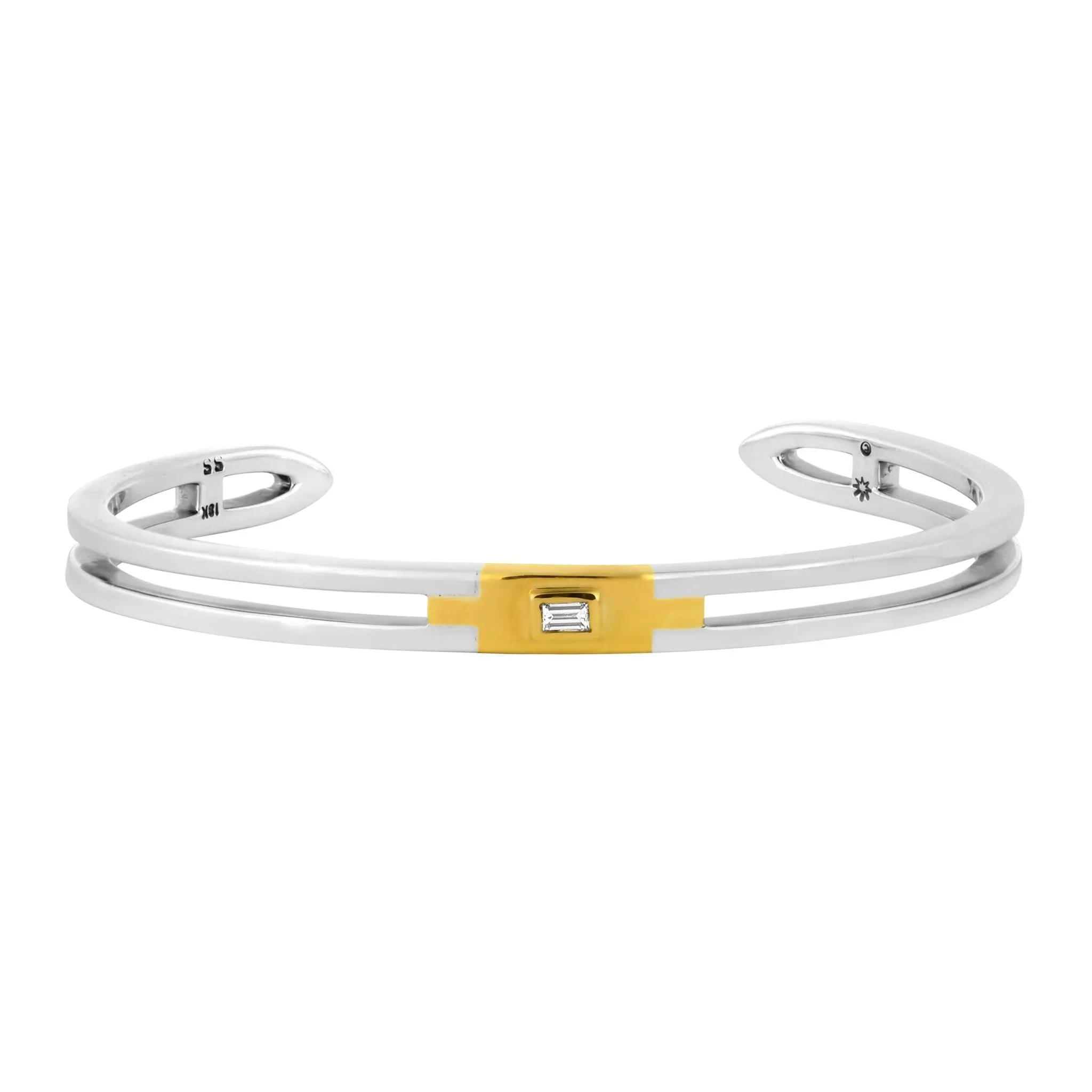 Edge Cuff Silver Bracelet