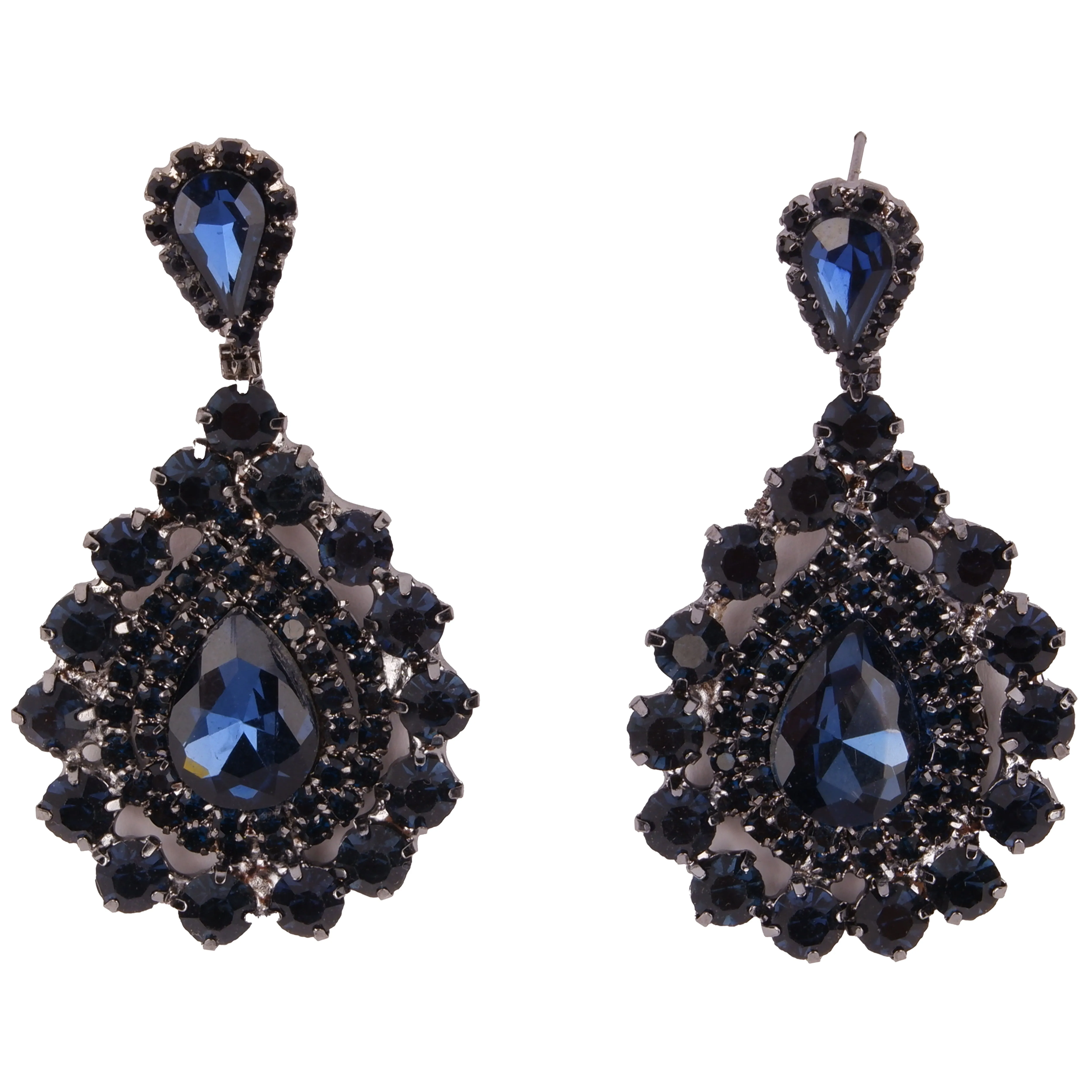 Elegant Glass Stone Crystal Earrings for Modern Brides