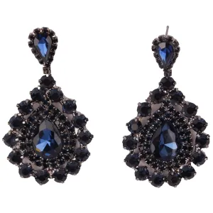 Elegant Glass Stone Crystal Earrings for Modern Brides
