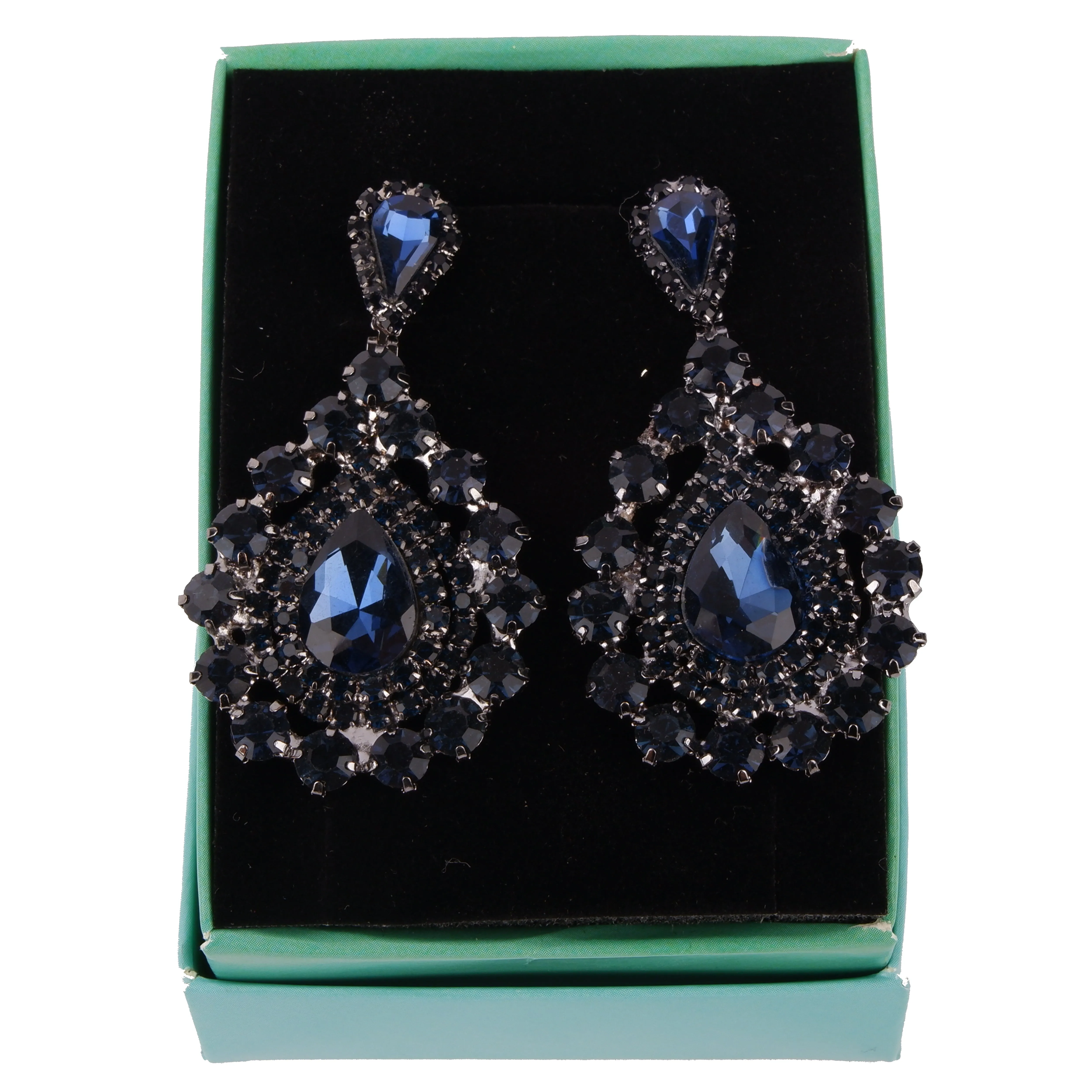 Elegant Glass Stone Crystal Earrings for Modern Brides