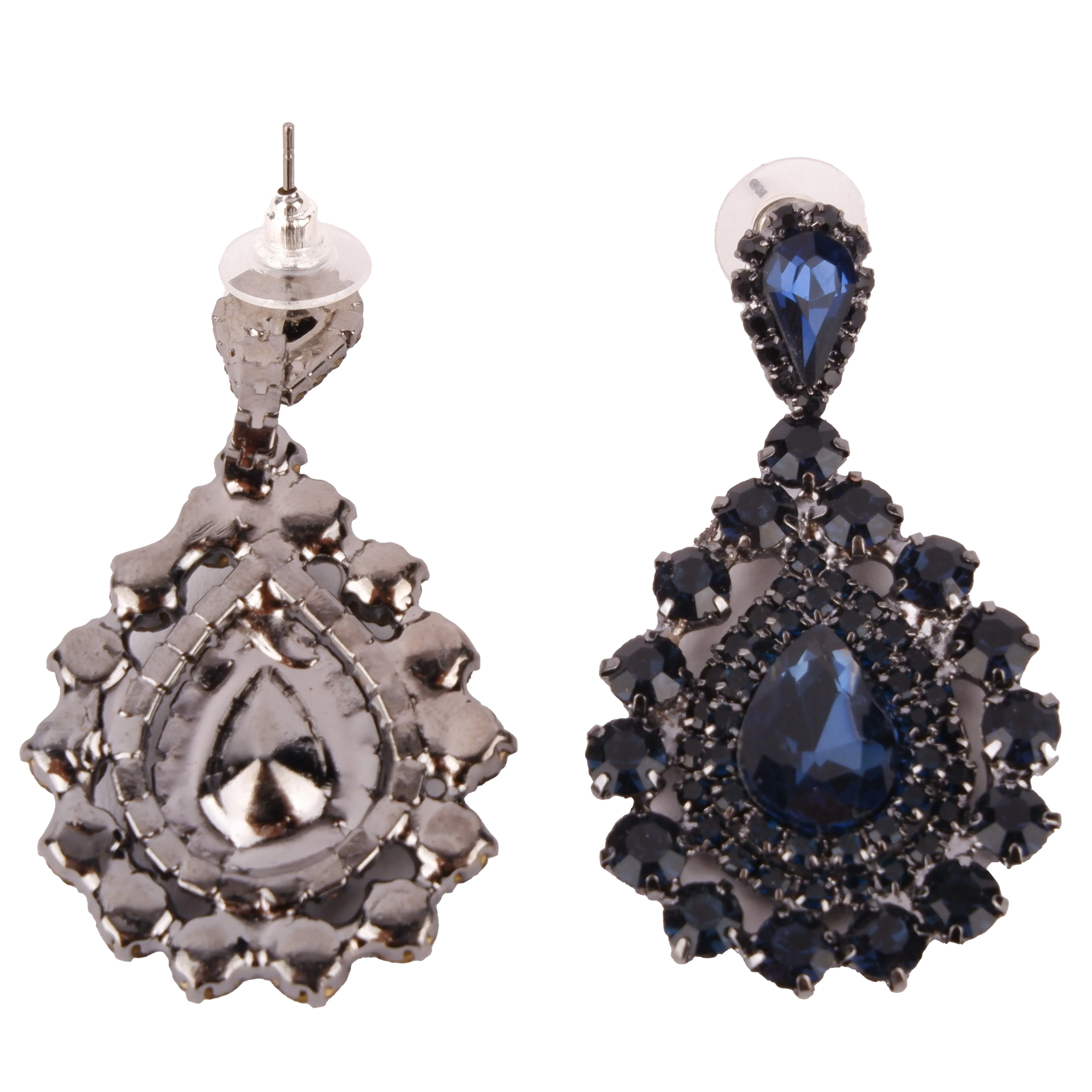 Elegant Glass Stone Crystal Earrings for Modern Brides