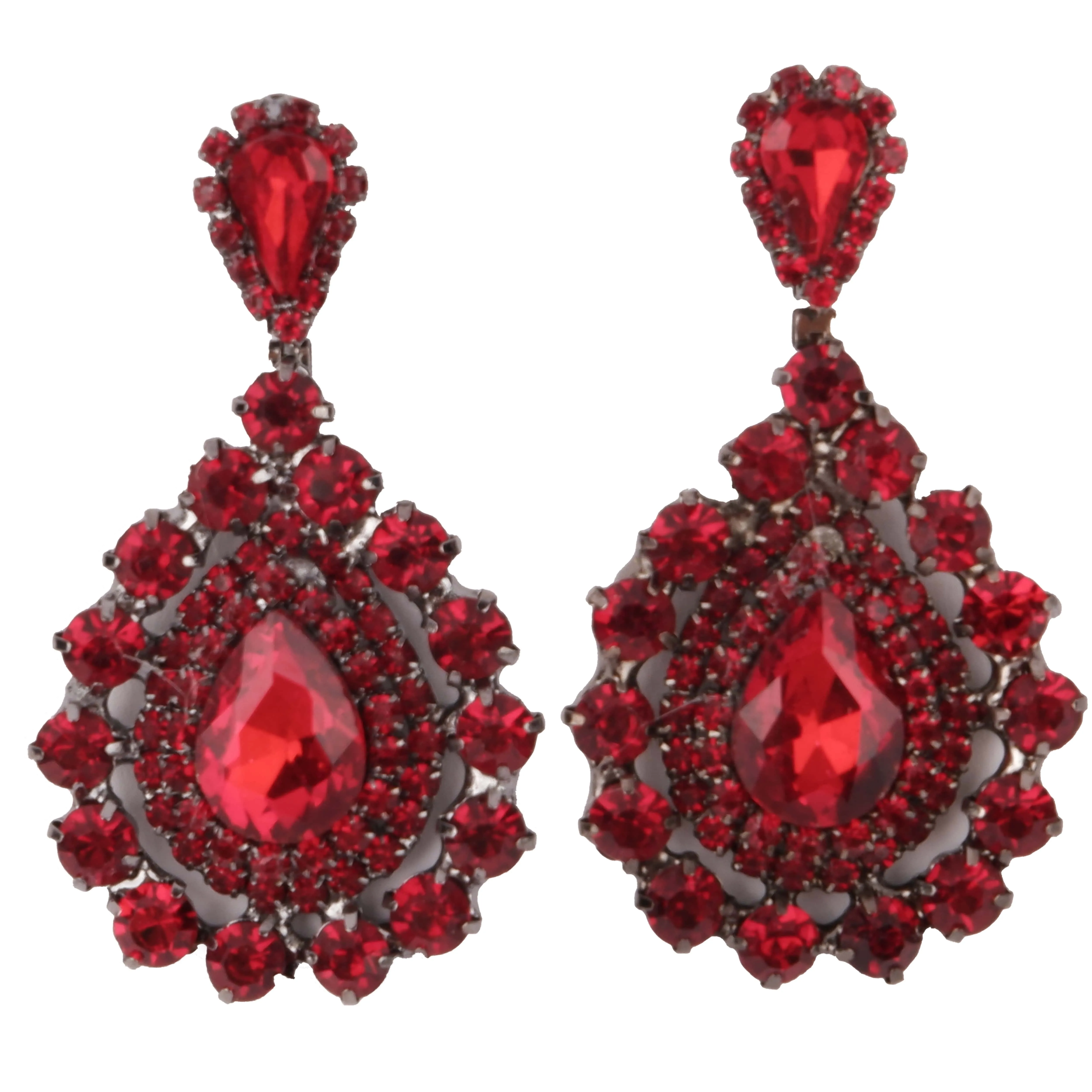 Elegant Minimalist Glass Stone Earrings for Brides