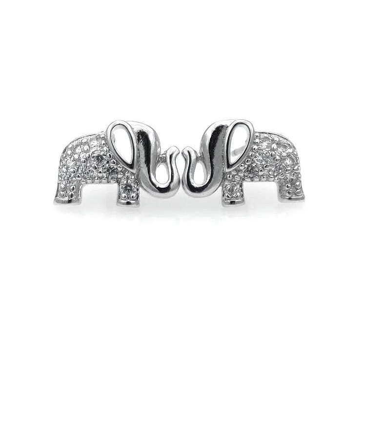 Elephant Sterling Silver Stud/Minimalist Earrings