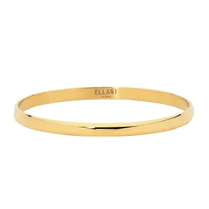 Ellani Stainless Steel Gold IP Plating 5mm Bangle