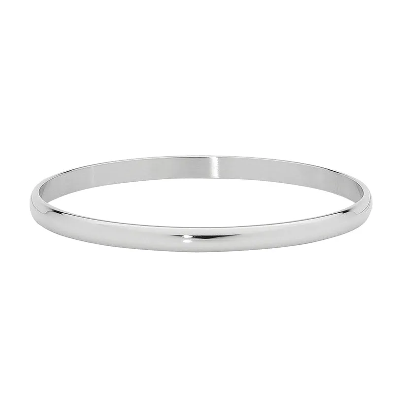 Ellani Stainless Steel Gold IP Plating 5mm Bangle