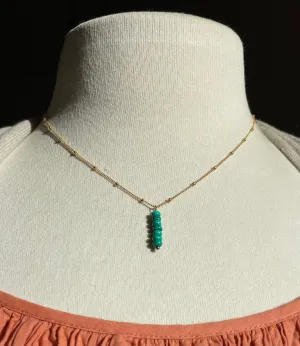embellish x rach b - turquoise 7-stone linear necklace