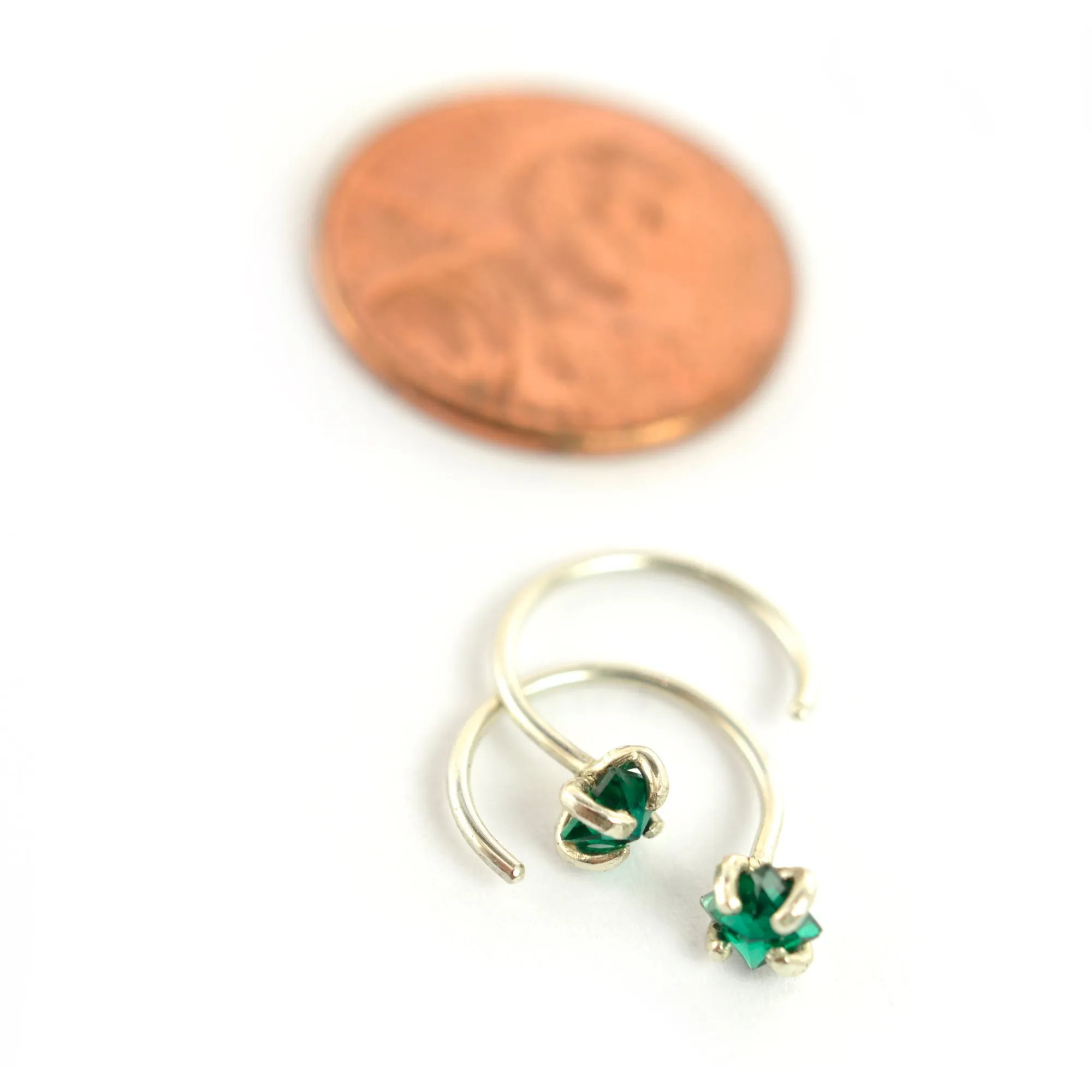 Emerald Ear Huggers