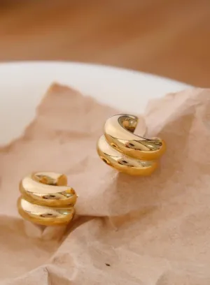 Emma Hoop Earring--Gold