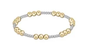 ENewton Classic Joy Pattern 5mm Bead Bracelet - Mixed Metal