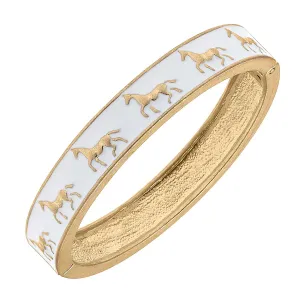Equestrian White Bangle