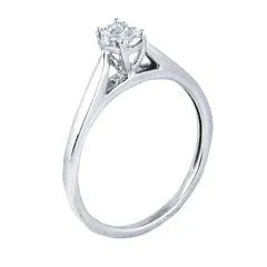 EternalDia 1/5 Carat T.W. Diamond 10kt White Gold Infini Oval Ring