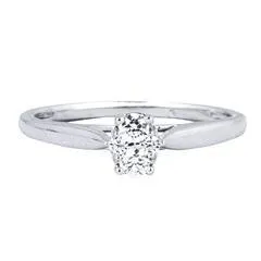 EternalDia 1/5 Carat T.W. Diamond 10kt White Gold Infini Oval Ring