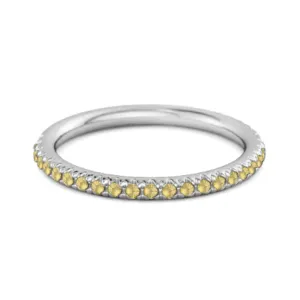 Eternity Collection Lemon Quartz Stackable Ring Gift Her 925 Silver