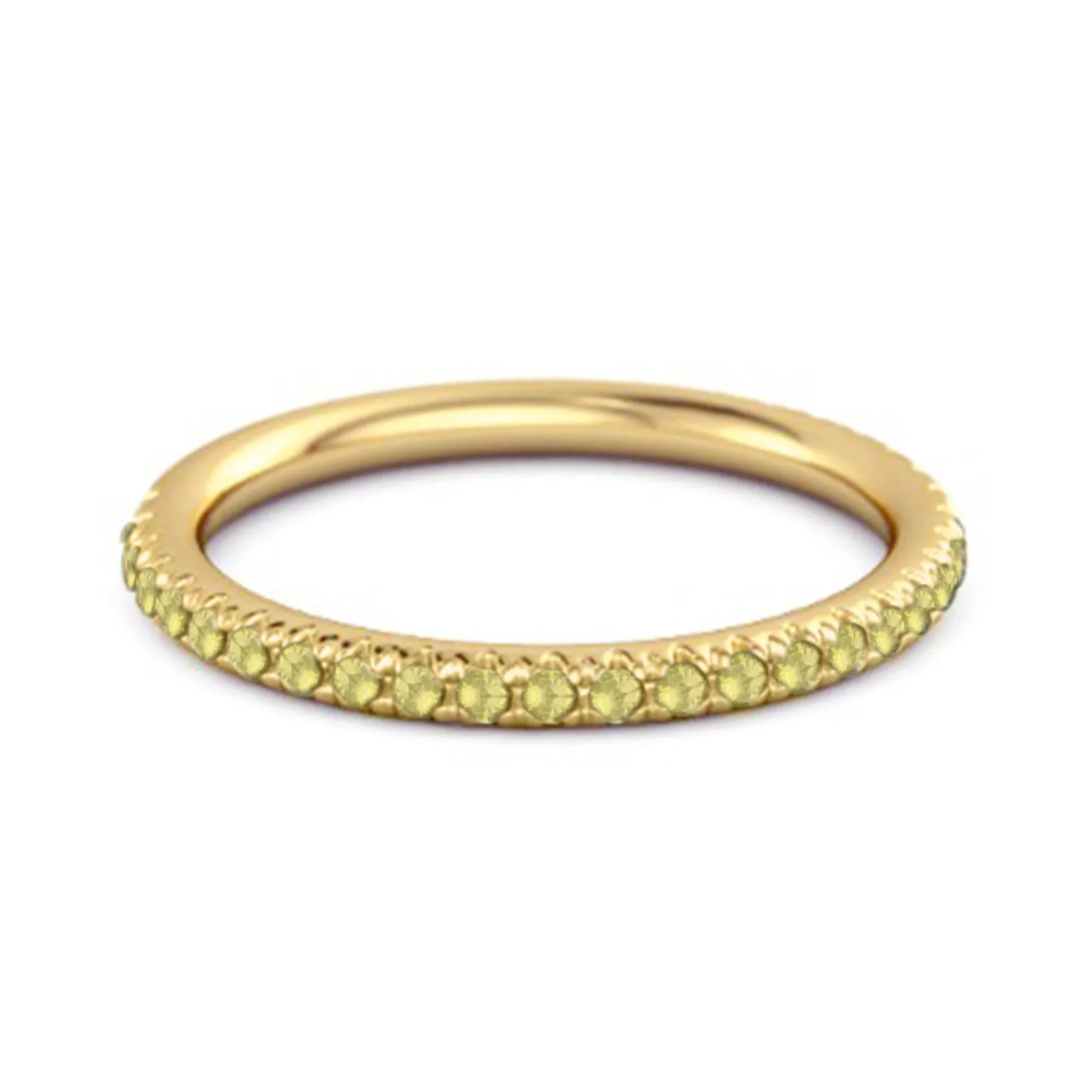 Eternity Collection Lemon Quartz Stackable Ring Gift Her 925 Silver