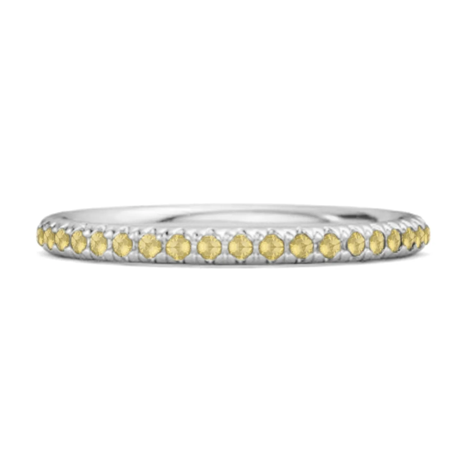 Eternity Collection Lemon Quartz Stackable Ring Gift Her 925 Silver