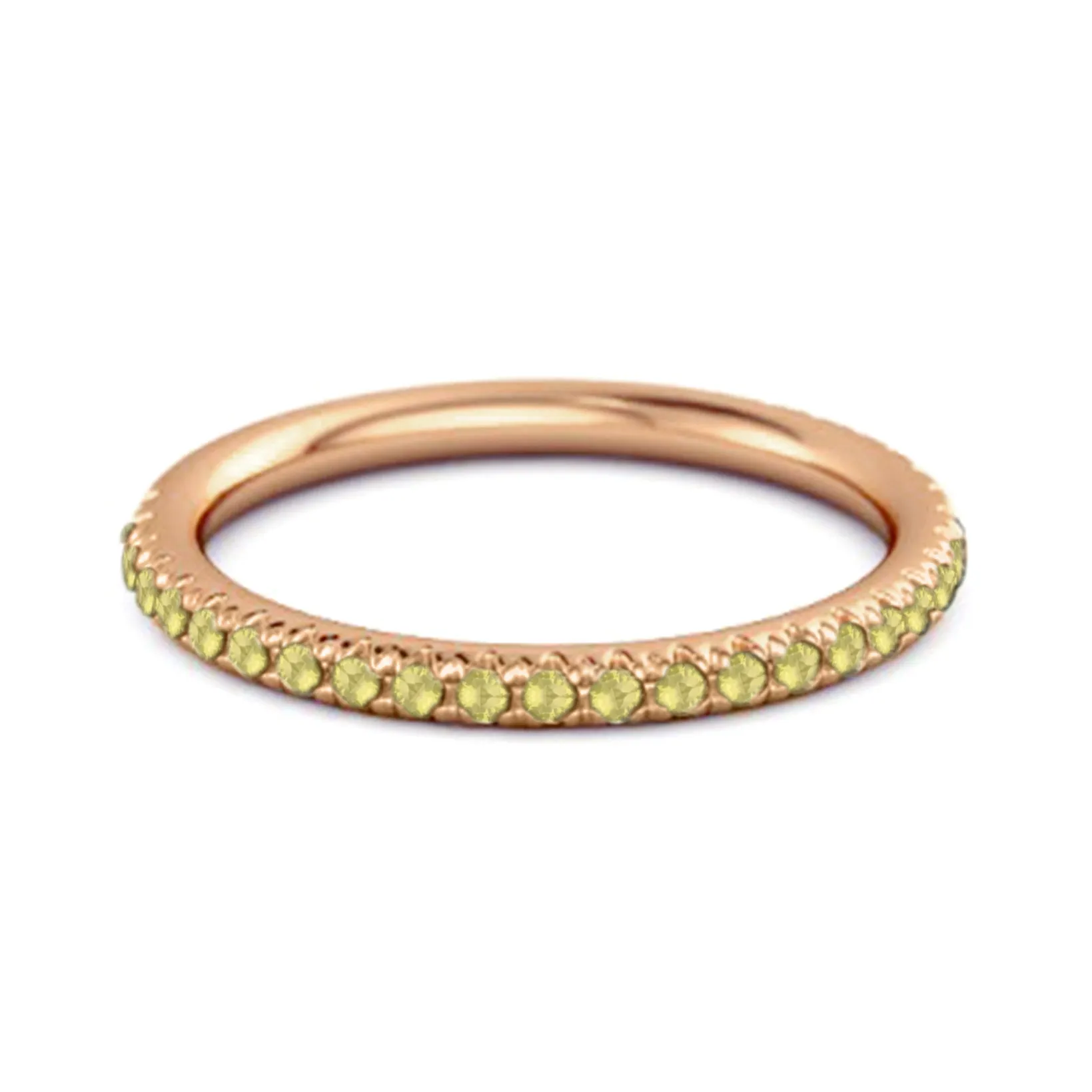 Eternity Collection Lemon Quartz Stackable Ring Gift Her 925 Silver