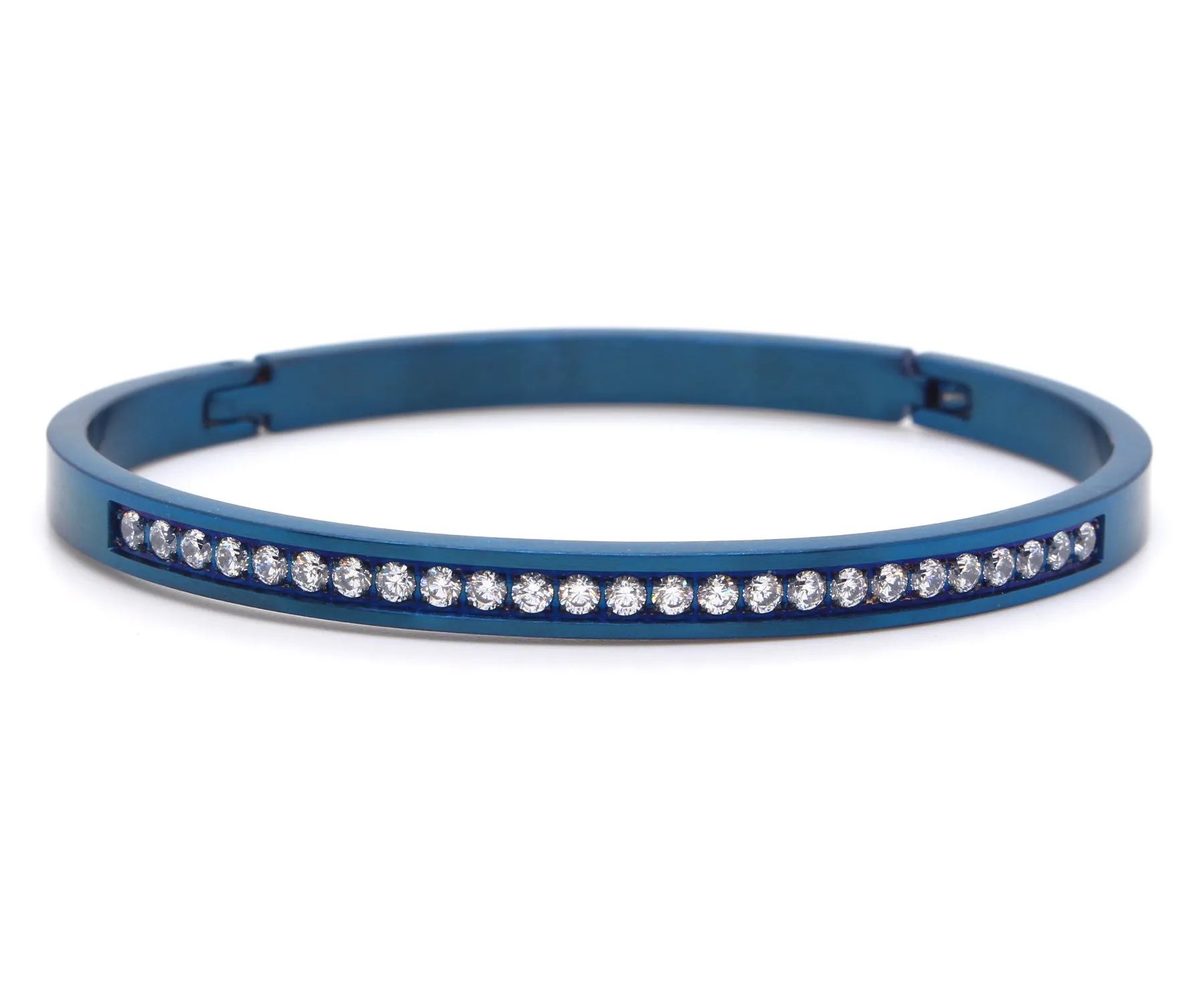 Eternity Pave Blue Bangle Bracelet