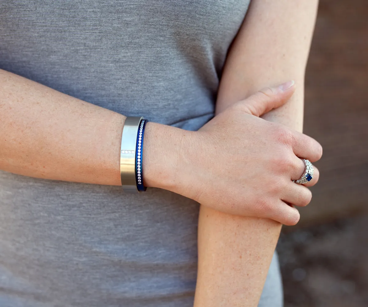 Eternity Pave Blue Bangle Bracelet