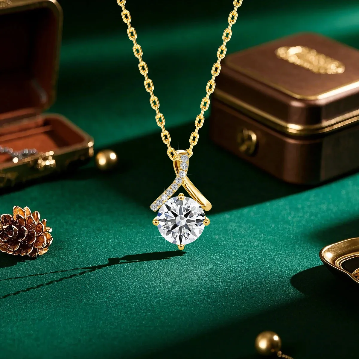 Expression Hassle-free returns The Love Pendant Gold Ultimate Celestial Tears: Futuristic Moissanite - of 14K